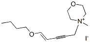 4-[(E)-5-butoxypent-4-en-2-ynyl]-4-methyl-1-oxa-4-azoniacyclohexane io dide Struktur