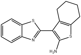 3-BENZOTHIAZOL-2-YL-4,5,6,7-TETRAHYDRO-BENZO[B]THIOPHEN-2-YLAMINE Struktur