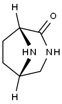 3,8-Diazabicyclo[3.2.1]octan-2-one,(1R)-(9CI) Struktur