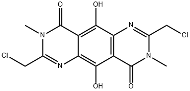 Pyrimido[4,5-g]quinazoline-4,9-dione,  2,7-bis(chloromethyl)-3,8-dihydro-5,10-dihydroxy-3,8-dimethyl- Struktur