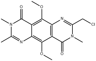 Pyrimido[4,5-g]quinazoline-4,9-dione,  2-(chloromethyl)-3,8-dihydro-5,10-dimethoxy-3,7,8-trimethyl- Struktur