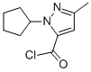 1H-Pyrazole-5-carbonyl chloride, 1-cyclopentyl-3-methyl- (9CI) Struktur