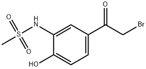 N-[5-(2-BROMO-ACETYL)-2-HYDROXY-PHENYL]-METHANESULFONAMIDE Struktur