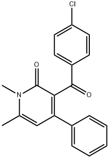 3-(4-Chlorobenzoyl)-1,6-dimethyl-4-phenyl-2(1H)-pyridinone Struktur