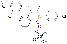 3-(4-chlorophenyl)-1-[(3,4-dimethoxyphenyl)methyl]-2-methyl-quinazolin -4-one perchlorate Struktur