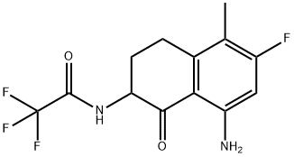 N-(8-AMINO-6-FLUORO-5-METHYL-1-OXO-1,2,3,4-TETRAHYDRO-NAPHTHALEN-2-YL)-2,2,2-TRIFLUORO-ACETAMIDE Struktur