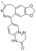 1-(4-Glycylaminophenyl)-4-methyl-7,8-methylenedioxy-5H-2,3-benzodiazep ine Struktur