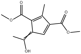 5-(1-Hydroxyethylidene)-2-methyl-1,3-cyclopentadiene-1,3-dicarboxylic acid dimethyl ester Struktur