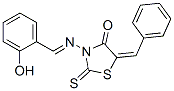 3-[[(2-Hydroxyphenyl)methylene]amino]-5-(phenylmethylene)-2-thioxo-4-thiazolidinone Struktur