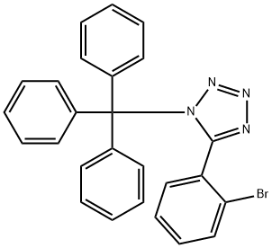 5-(2-Bromophenyl)-1-(triphenylmethyl)-1H-tetrazole Struktur