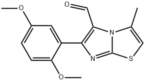 6-(2,5-DIMETHOXYPHENYL)-3-METHYLIMIDAZO[2,1-B]THIAZOLE-5-CARBOXALDEHYDE Struktur