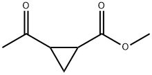 Cyclopropanecarboxylic acid, 2-acetyl-, methyl ester (9CI) Struktur