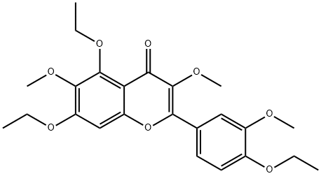 4',5,7-Triethoxy-3,3',6-trimethoxyflavone Struktur