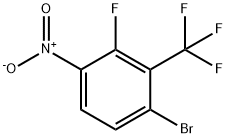 1-Bromo-3-fluoro-4-nitro-2-(trifluoromethyl)benzene, 6-Bromo-3-nitro-alpha,alpha,alpha,2-tetrafluorotoluene Struktur