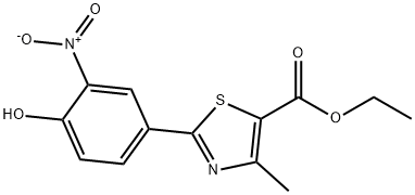 2-(4-Hydroxy-3-nitrophenyl)-4-methyl-5-thiazolecarboxylic acid ethyl ester Struktur