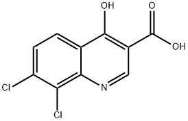 7,8-DICHLORO-4-HYDROXYQUINOLINE-3-CARBOXYLIC ACID Struktur