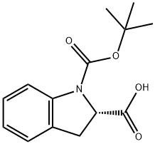 BOC-(2S)-INDOLINE CARBOXYLIC ACID Struktur