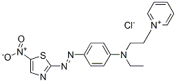 1-[2-[ethyl[4-[(5-nitrothiazol-2-yl)azo]phenyl]amino]ethyl]pyridinium chloride Struktur