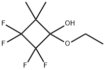 Cyclobutanol, 1-ethoxy-2,2,3,3-tetrafluoro-4,4-dimethyl- (9CI) Struktur