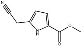 1H-Pyrrole-2-carboxylicacid,5-(cyanomethyl)-,methylester(9CI) Struktur