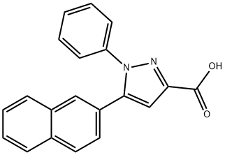 5-NAPHTHALEN-2-YL-1-PHENYL-1H-PYRAZOLE-3-CARBOXYLIC ACID Struktur