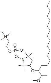 (2-methoxy-3-octadecyloxy)propyl-1-phosphocholine Struktur