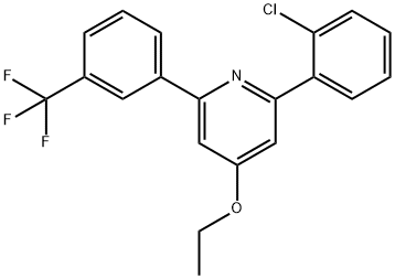 2-(2-chlorophenyl)-4-ethoxy-6-[3-(trifluoromethyl)phenyl]pyridine Struktur