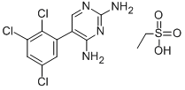 5-(2,3,5-trichlorophenyl)pyrimidine-2,4-diamine ethane sulfonate Struktur