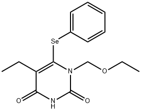 5-ethyl-1-(ethoxymethyl)-6-(phenylselenenyl)uracil Struktur