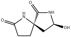 1,7-Diazaspiro[4.4]nonane-2,6-dione,8-hydroxy-,(5R-trans)-(9CI) Struktur