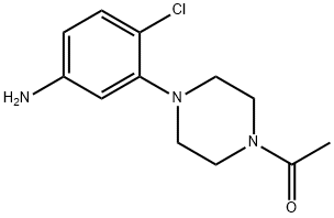 3-(4-Acetyl-piperazin-1-yl)-4-chloroaniline Struktur