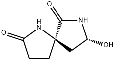 1,7-Diazaspiro[4.4]nonane-2,6-dione,8-hydroxy-,(5R-cis)-(9CI) Struktur