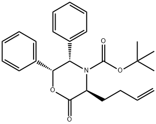 (3S,5S,6R)-3-(3-Butenyl)-2-oxo-5,6-diphenyl-4-Morpholinecarboxylic Acid tert-Butyl Ester Struktur