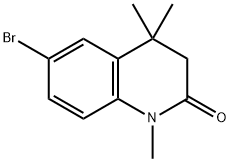 6-broMo-1,4,4-triMethyl-3,4-dihydroquinolin-2(1H)-one Struktur