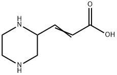 2-Propenoic  acid,  3-(2-piperazinyl)- Struktur