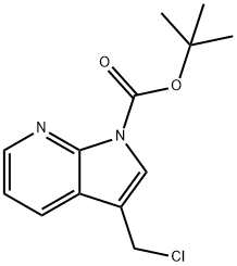 tert-butyl 3-(chloroMethyl)-1H-pyrrolo[2,3-b]pyridine-1-carboxylate Struktur