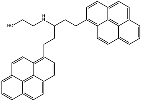 2-(N-bis(2-pyrenylethyl)methylamino)ethanol Struktur