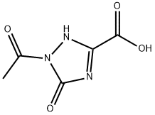 1H-1,2,4-Triazole-3-carboxylic acid, 1-acetyl-2,5-dihydro-5-oxo- (9CI) Struktur