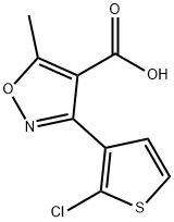 3-(2-chloro-3-thienyl)-5-methylisoxazole-4-carboxylic acid Struktur