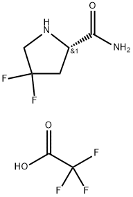 (S)-4,4-difluoropyrrolidine-2-carboxamide 2,2,2-trifluoroacetate Struktur