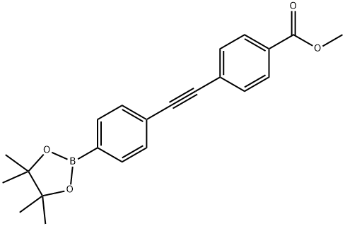 4-[4-(Methoxycarbonyl)phenylethynyl]benzeneboronic acid pinacol ester, 95% Struktur