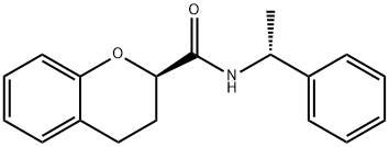 (R,S)-3,4-DIHYDRO-N-(1-PHENYLETHYL)-2H-1-BENZOPYRAN-2-CARBOXAMIDE Struktur