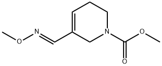 1(2H)-Pyridinecarboxylic acid, 3,6-dihydro-5-((methoxyimino)methyl)-,  methyl ester, (E)- Struktur