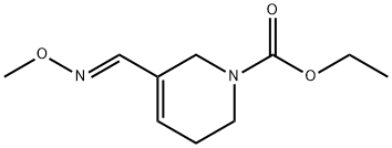 1(2H)-Pyridinecarboxylic acid, 3,6-dihydro-5-((methoxyimino)methyl)-,  ethyl ester, (E)- Struktur