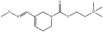 2-(Trimethylsilyl)ethyl (E)-3,6-dihydro-5-((methoxyimino)methyl)-1(2H) -pyridinecarboxylate Struktur