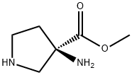 3-Pyrrolidinecarboxylicacid,3-amino-,methylester,(R)-(9CI) Struktur