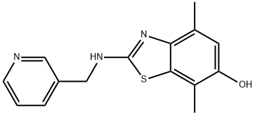 6-Benzothiazolol,  4,7-dimethyl-2-[(3-pyridinylmethyl)amino]- Struktur