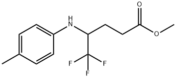 5,5,5-TRIFLUORO-4-P-TOLYLAMINO-PENTANOIC ACID METHYL ESTER Struktur