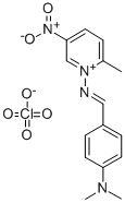 Pyridinium, 1-(((4-(dimethylamino)phenyl)methylene)amino)-2-methyl-5-n itro-, perchlorate Struktur