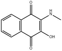 1,4-Naphthalenedione, 2-hydroxy-3-(methylamino)- (9CI) Struktur